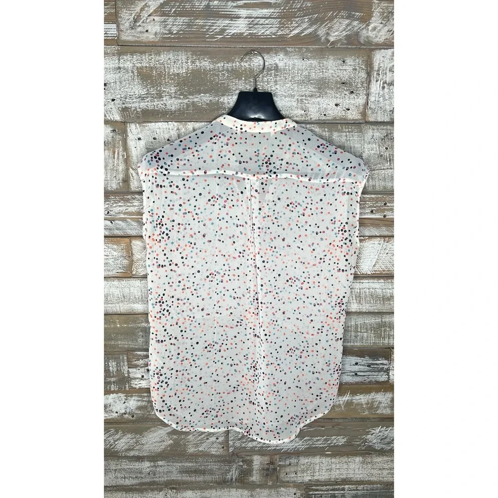 Zara Trafaluc womens‎ sleeveless polka dot blouse XS